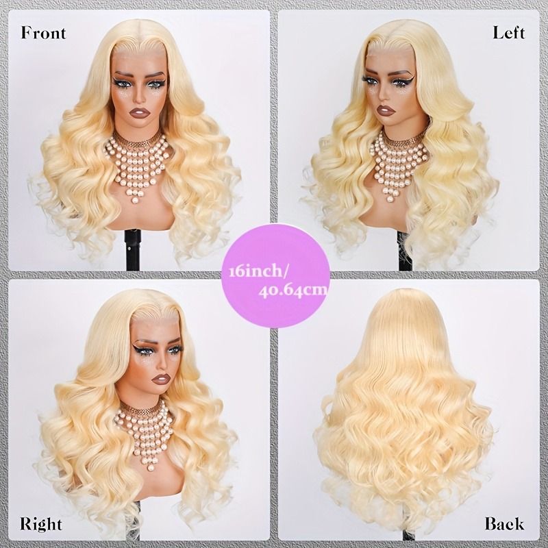 613 Lace Front Wig Human Hair  - огляд і ціна 613 Blonde Body Wave Lace Front Wig