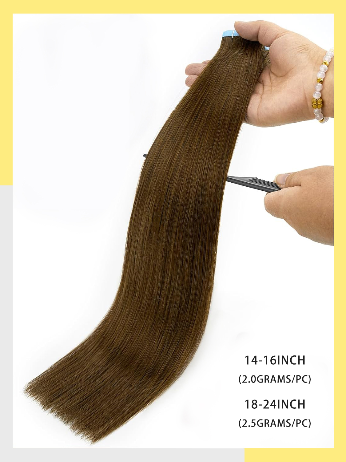 Tape In 100% Human Hair Straig - огляд і ціна Invisible Tape In Extensions Real Hair