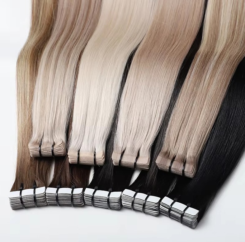 Tape Ins Human Hair Extensions - огляд і ціна Invisible Tape In Extensions Real Hair